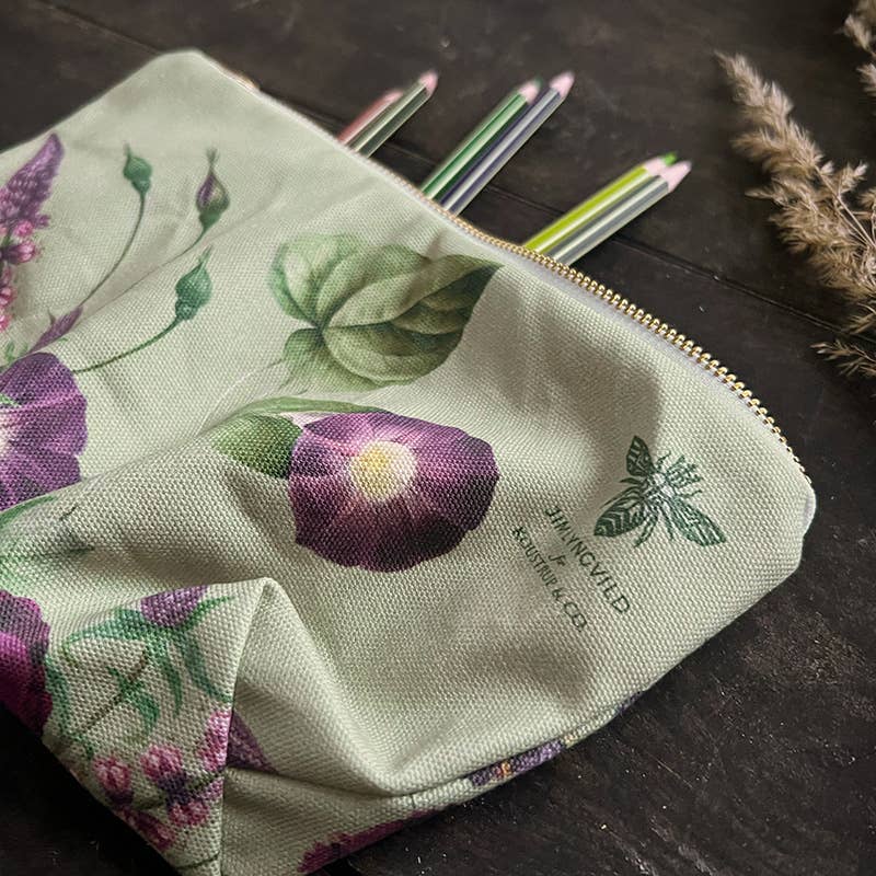 Trousse de toilette Blossom Garden avec fond 100 % coton biologique