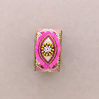 Bracelet ajustable à paillettes Turkish Eye: Noir