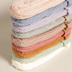 Gants d'hiver Mitaines en tricot torsadé avec doublure polaire: IVOIRE / Taille unique