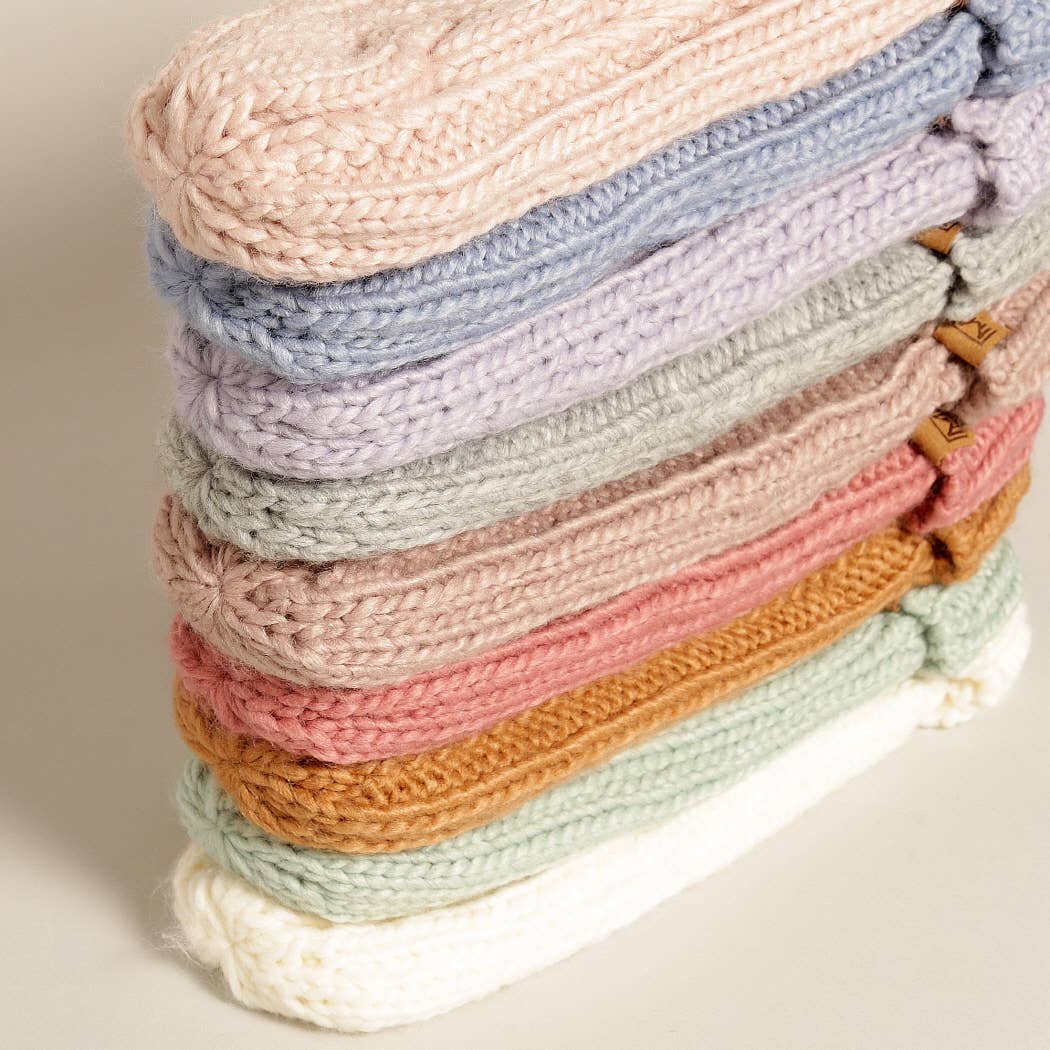 Gants d'hiver Mitaines en tricot torsadé avec doublure polaire: ROUGIR / Taille unique