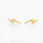 Boucles d'oreilles Éclair Acier: Or