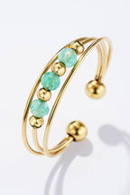 Bague en acier inoxydable 424RX196: Or / Acier inoxydable
