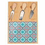 PLANCHE VALLADOLID 4ASS AVEC3 COUTEAUX À FROMAGE