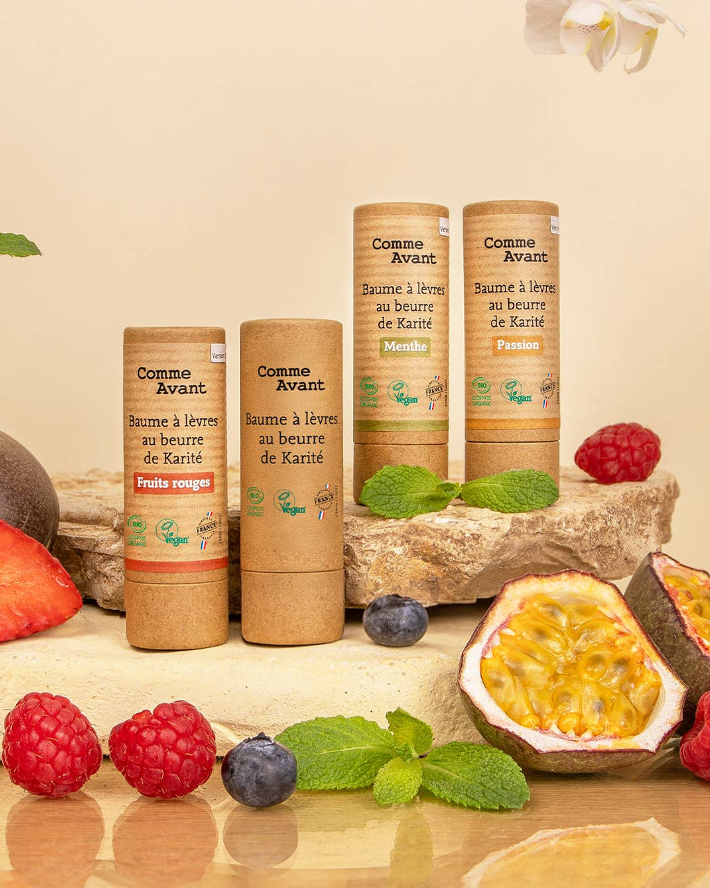 Baume à lèvres au beurre de karité: Passion