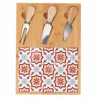 PLANCHE VALLADOLID 4ASS AVEC3 COUTEAUX À FROMAGE