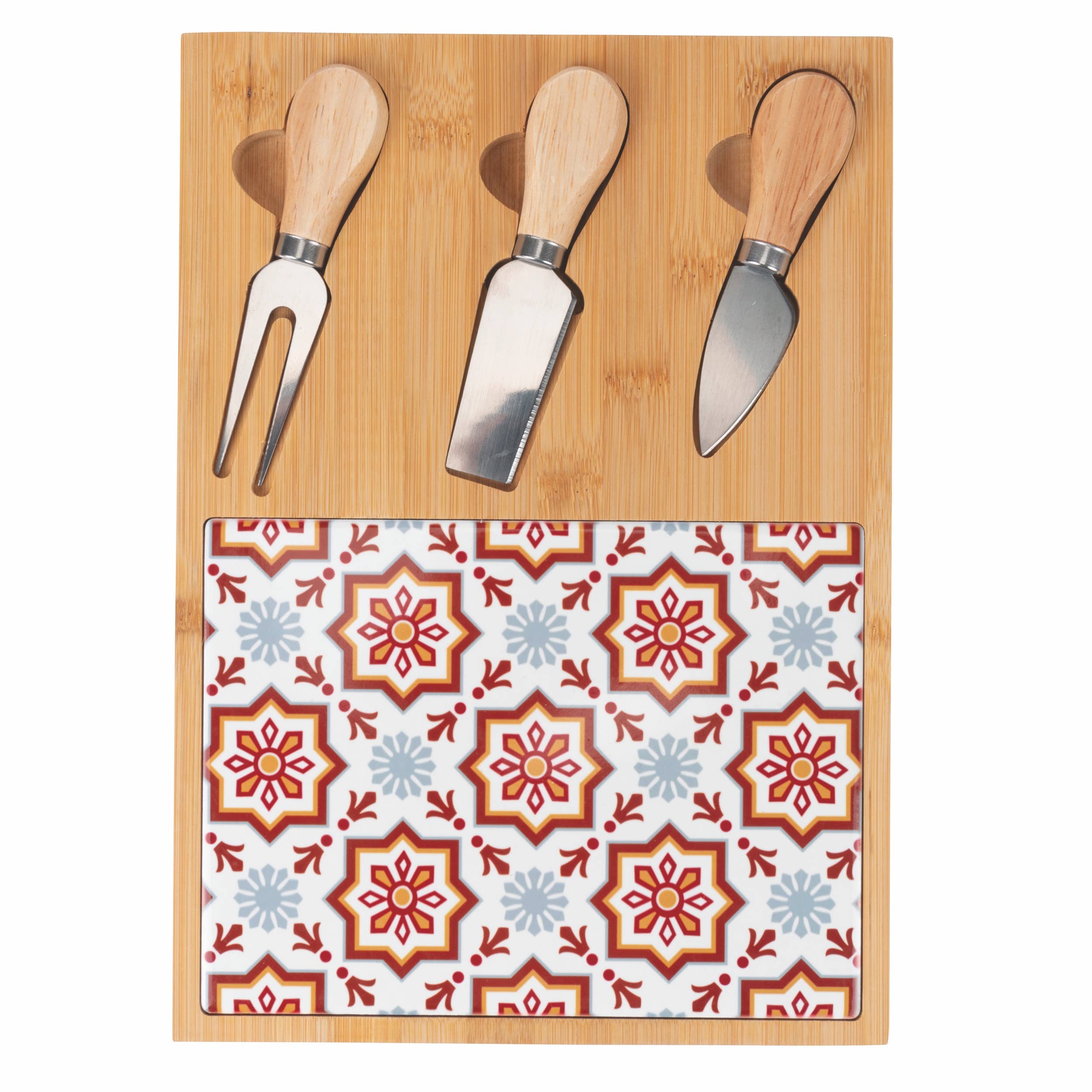 PLANCHE VALLADOLID 4ASS AVEC3 COUTEAUX À FROMAGE