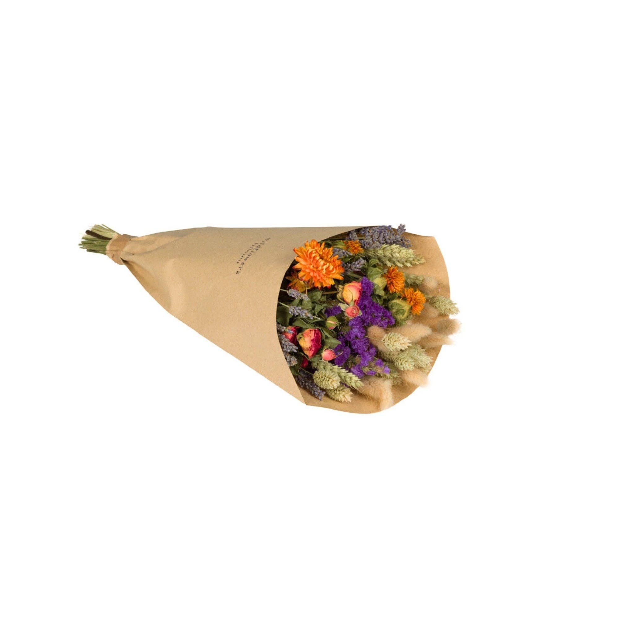 Fleurs séchées - Bouquet champêtre - Orange: Petit