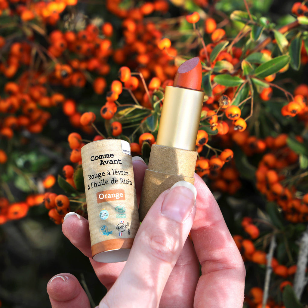 Rouge à lèvres bio à l’huile de ricin: Brique