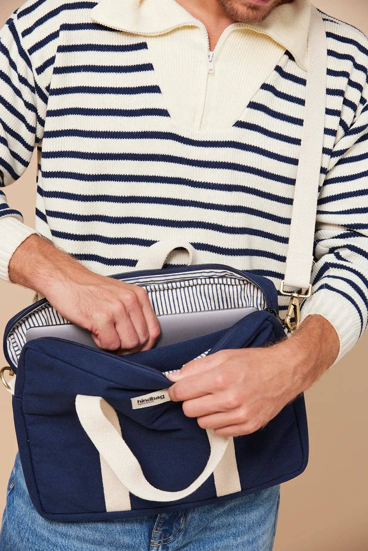 Sac ordinateur Pierre: Noir