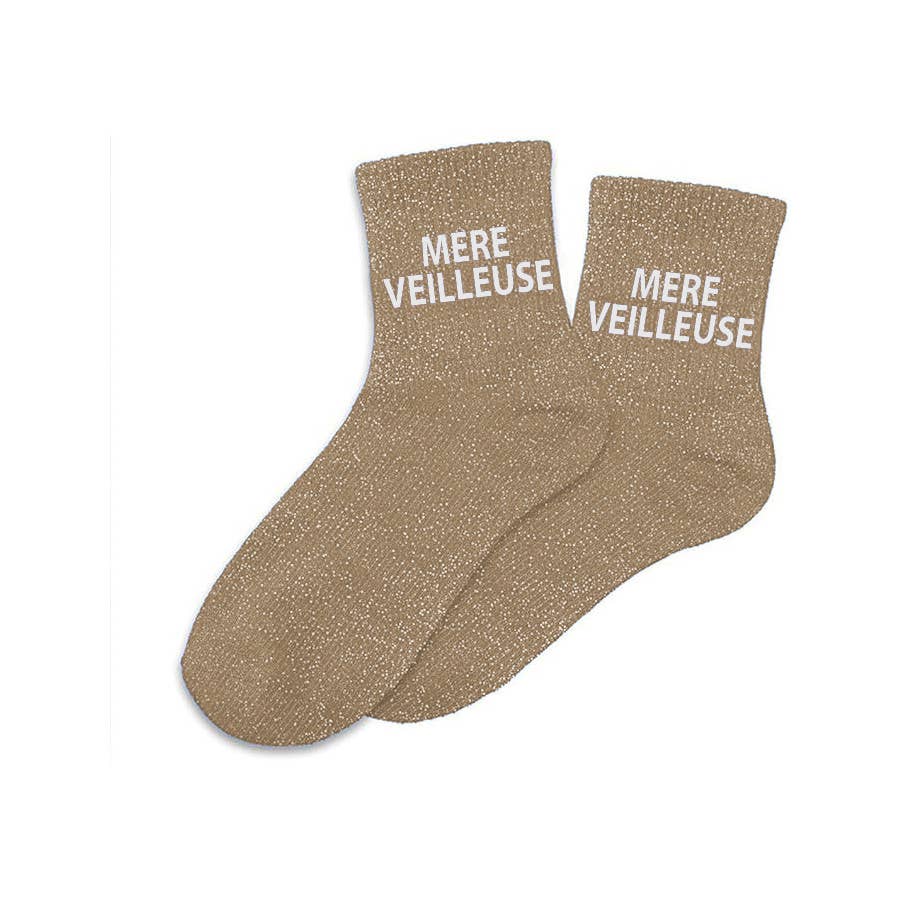 Chaussettes MERE VEILLEUSE femme maman anniversaire noël fête des mères