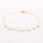 Collier Pendentifs Acier: Bleu