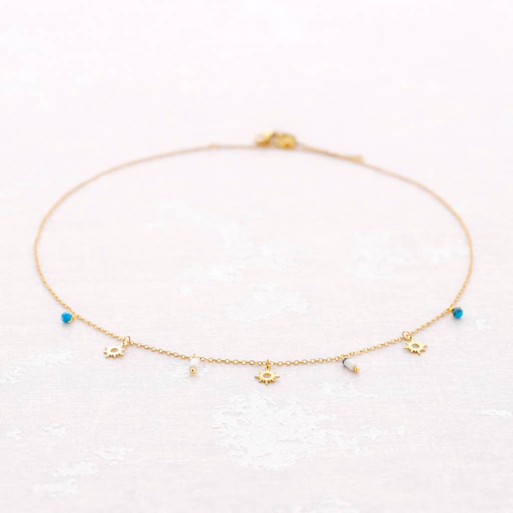 Collier Pendentifs Acier: Bleu