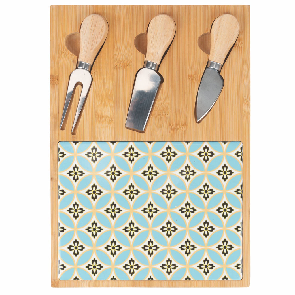 PLANCHE VALLADOLID 4ASS AVEC3 COUTEAUX À FROMAGE