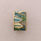 Bracelet ajustable, paillettes, feuilles: Fuchsia