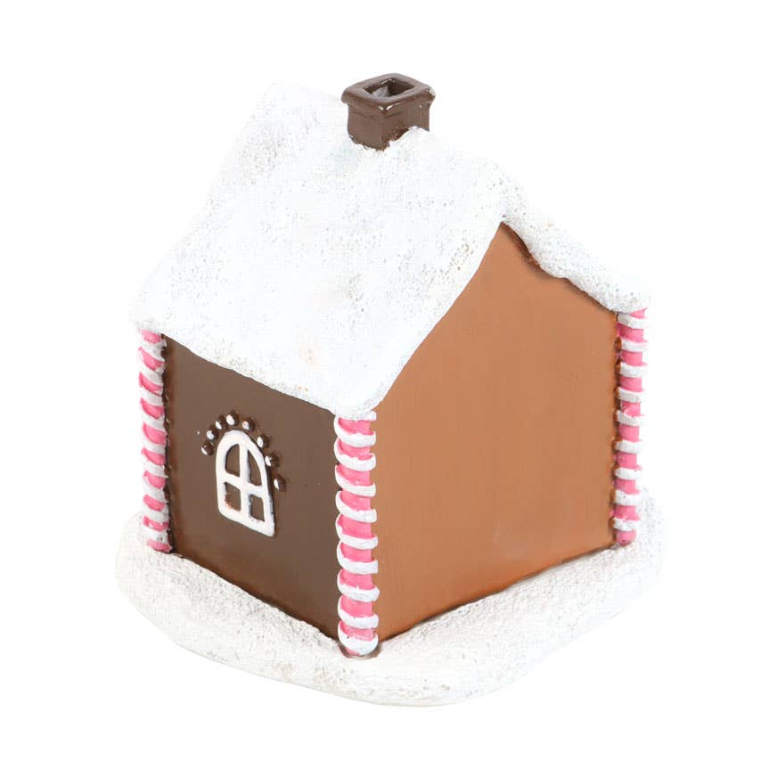 Brûleur d'encens de Noël Pink Gingerbread House