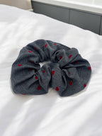 Chouchou à motifs Noir
