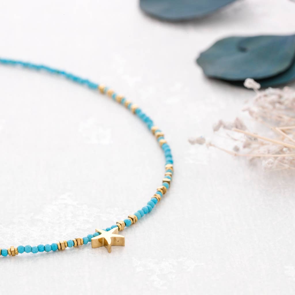 Collier Étoile De Mer Acier: Rose