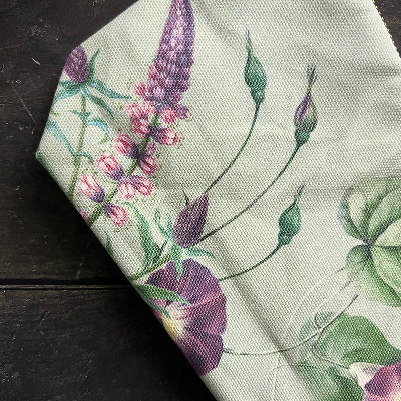 Trousse de toilette Blossom Garden avec fond 100 % coton biologique