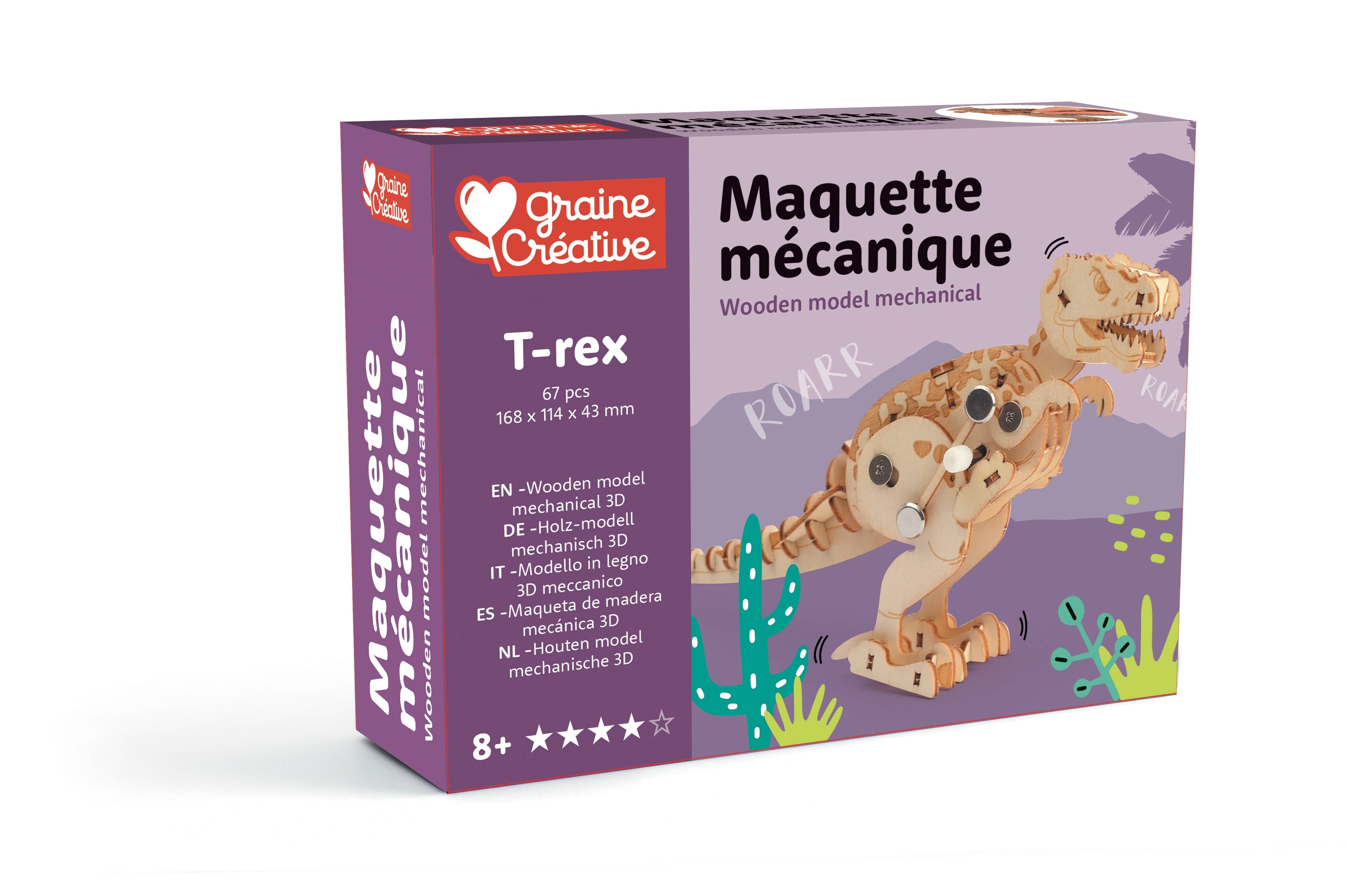 MAQUETTE  EN BOIS 3D MECANIQUE  T-REX