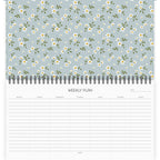 Agenda hebdomadaire A4 à motif floral bohème n° 4