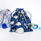 Coupon 50 cm motif Indian bird indigo