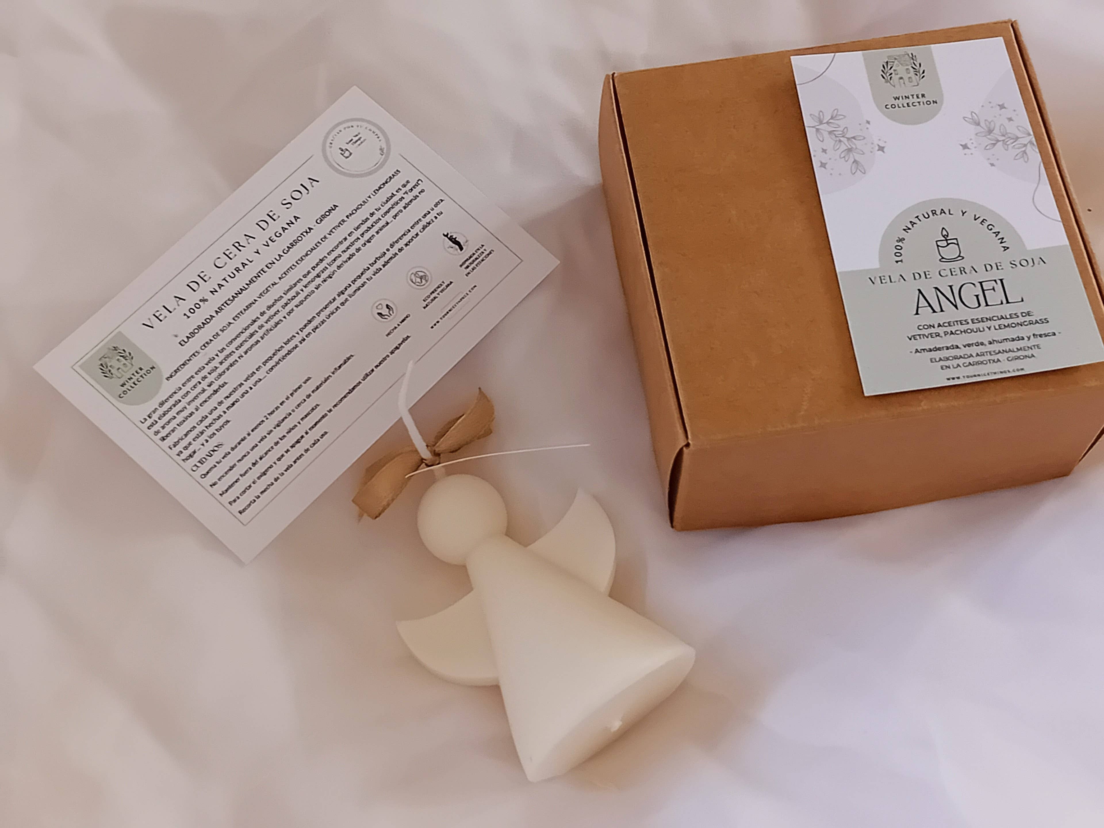 Bougie de Noël Angel Soy Wax: Français / Bland
