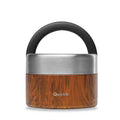 Boîte repas isotherme inox avec poignée - wood - 650ml