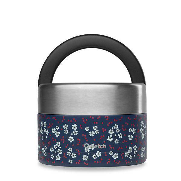 Boîte repas isotherme inox avec poignée - hanami - bleu - 650ml