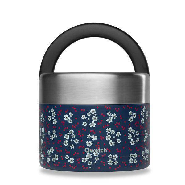 Boîte repas isotherme inox avec poignée - hanami - bleu - 850ml