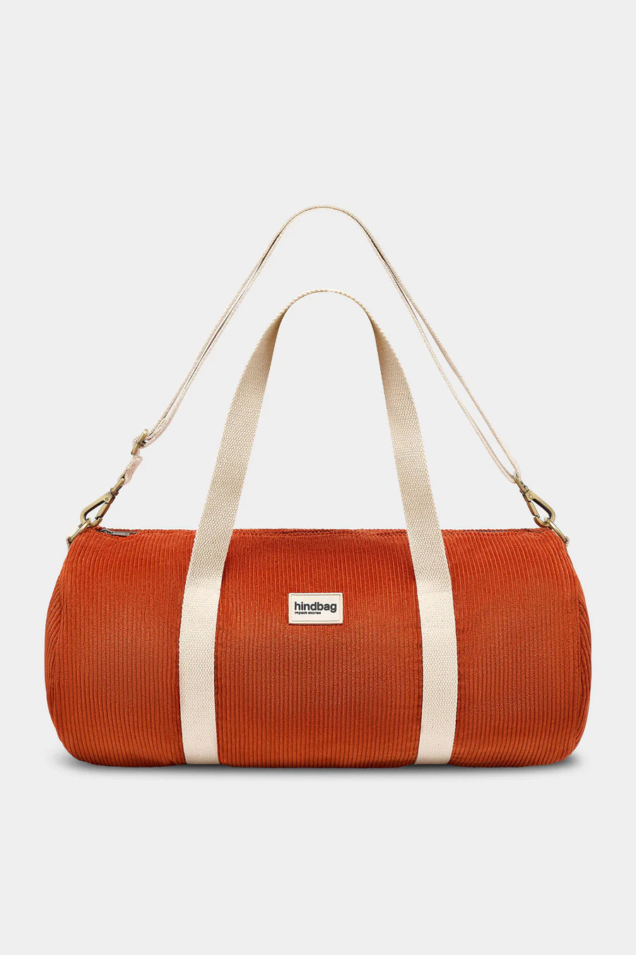 Sac polochon Simon: velours brique